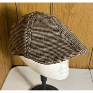 Stetson All American Plaid Flat Cap Large/ XL Brown Tan